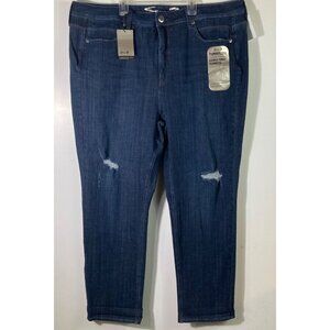 Womens Seven 7 Tummyless Slim Straight‎ Jeans Blue 24W NWT